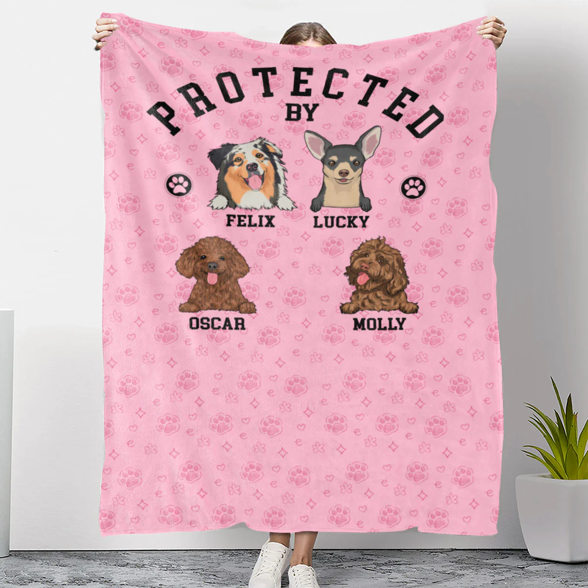 Protected By - Personalized Custom Fleece Blanket - Image 5