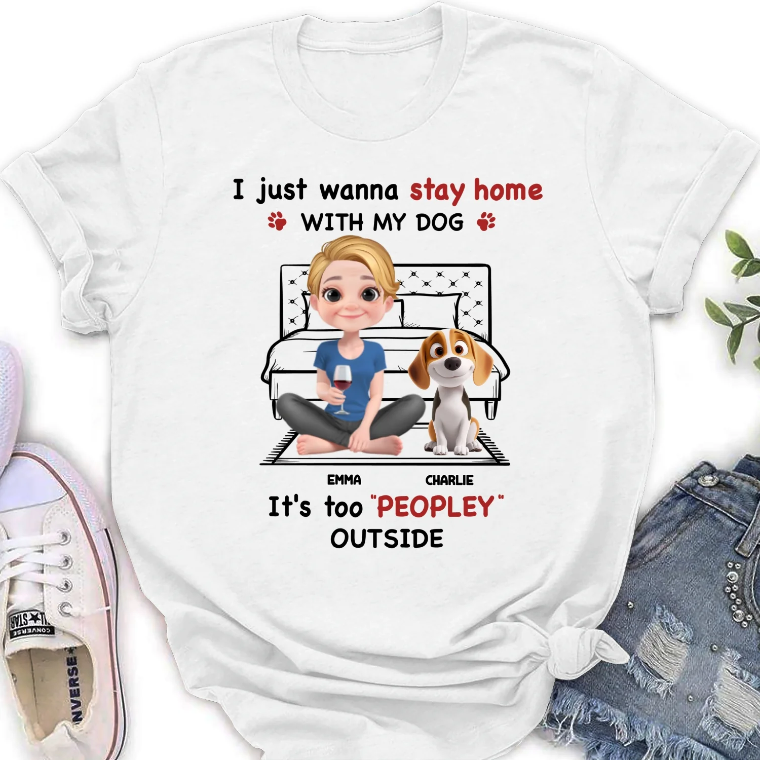 Rather Be In Bed - Personalized Custom Women's T-shirt - Image 5