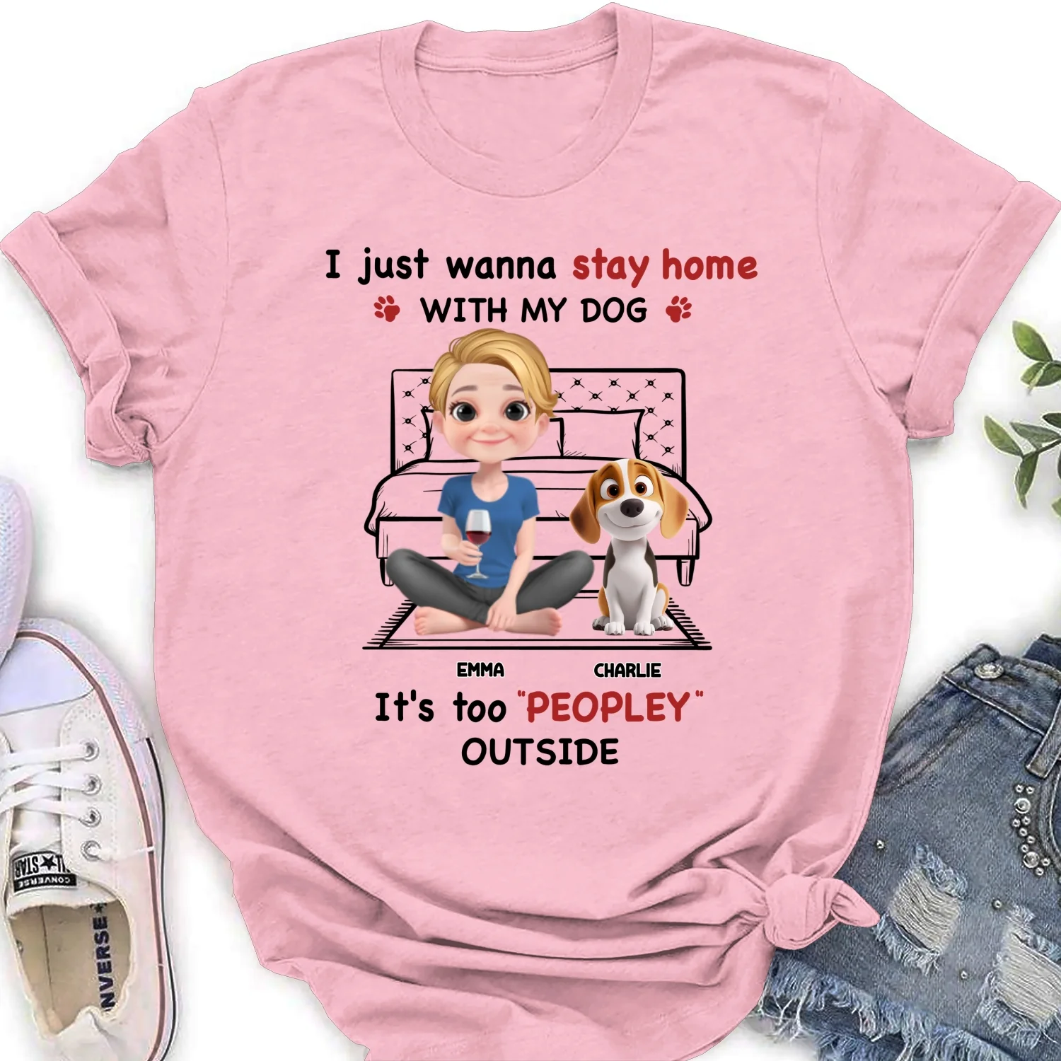 Rather Be In Bed - Personalized Custom Women's T-shirt - Image 7