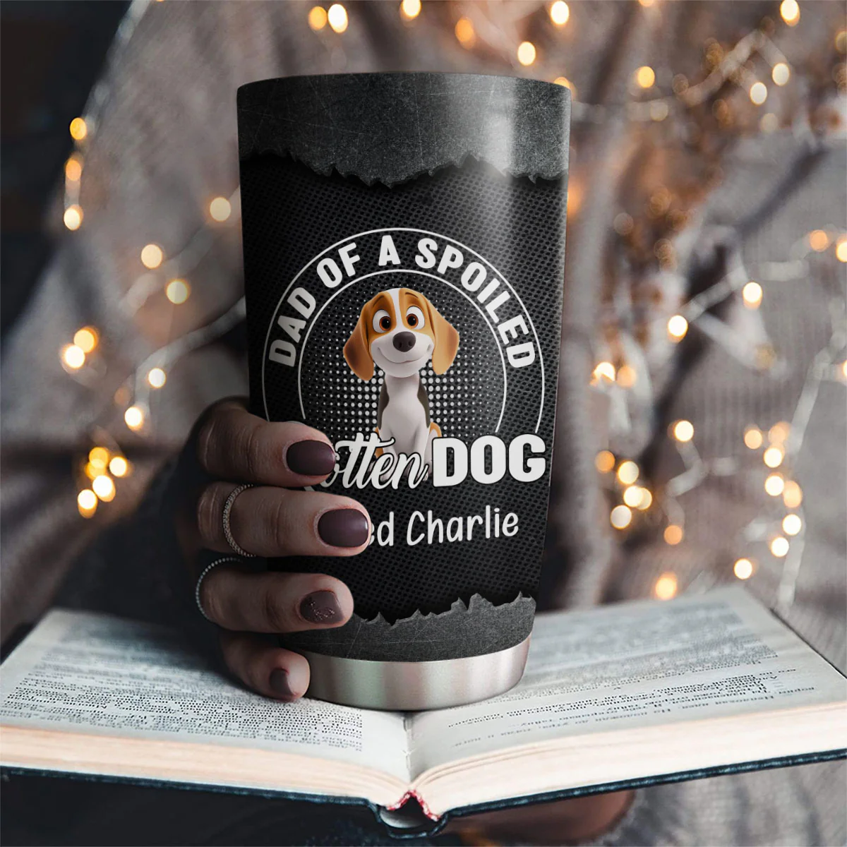 Rotten Dog Cartoon - Personalized Custom Tumbler - Image 4