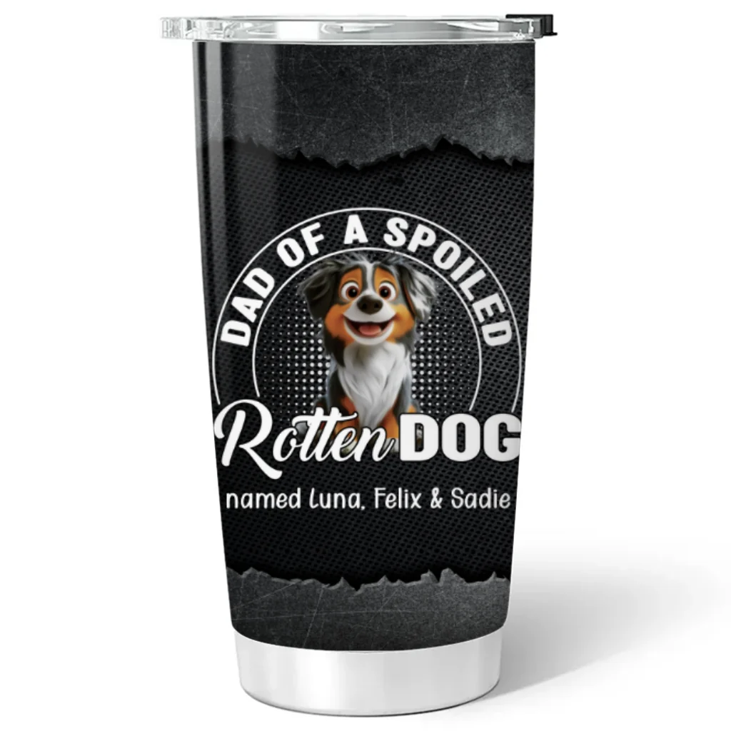 Rotten Dog Cartoon - Personalized Custom Tumbler - Image 5