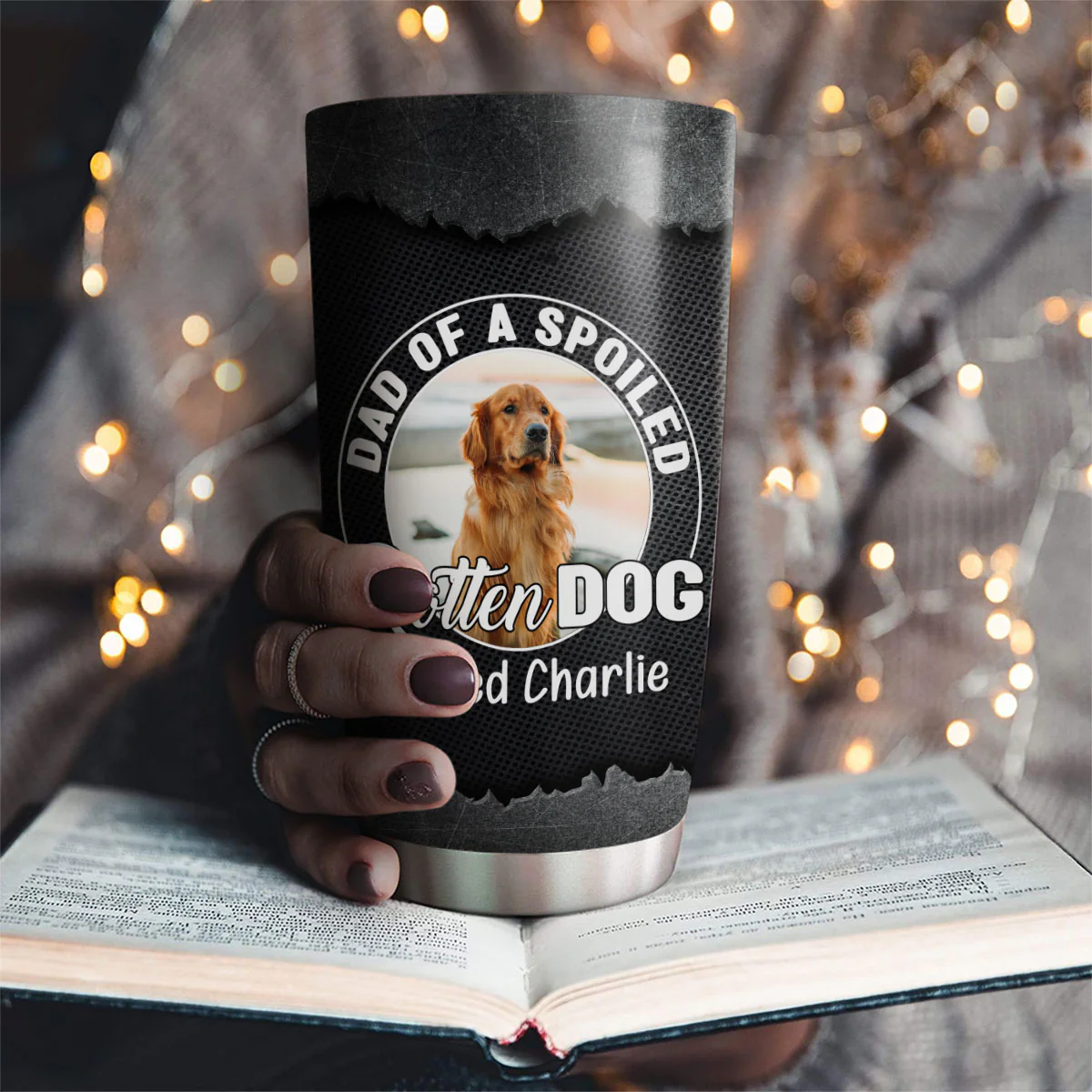 Rotten Dog Cartoon Photo - Personalized Custom Tumbler - Image 3