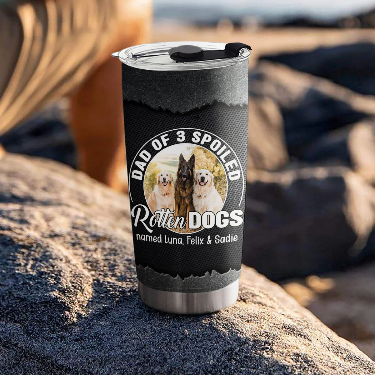 Rotten Dog Cartoon Photo - Personalized Custom Tumbler - Image 4