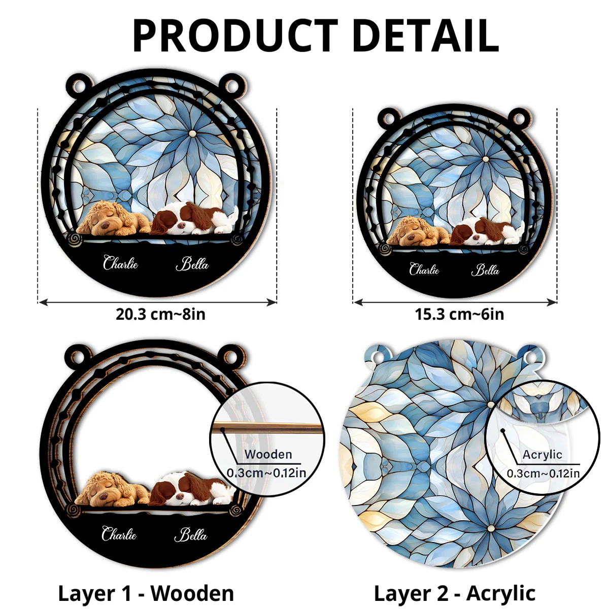 Sleep In Peace - Personalized Custom Suncatcher - Image 4