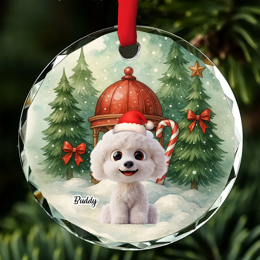 Snow Is Falling - Personalized Custom Glass Ornament - Image 6