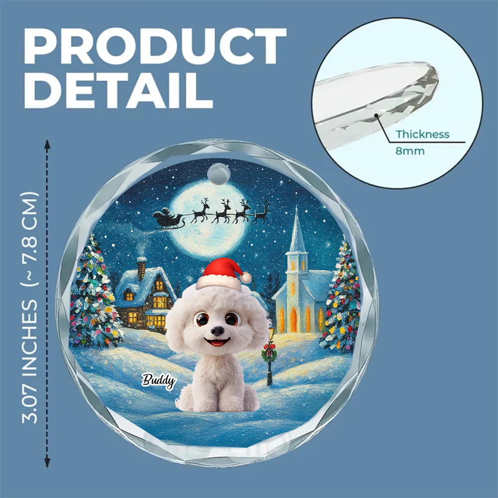 Snow Is Falling - Personalized Custom Glass Ornament - Image 7