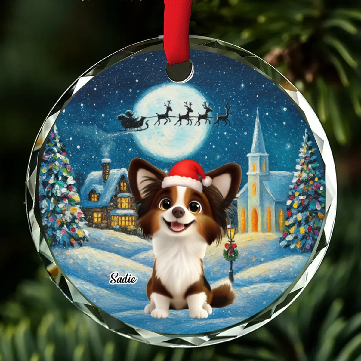 Snow Is Falling - Personalized Custom Glass Ornament - Image 8