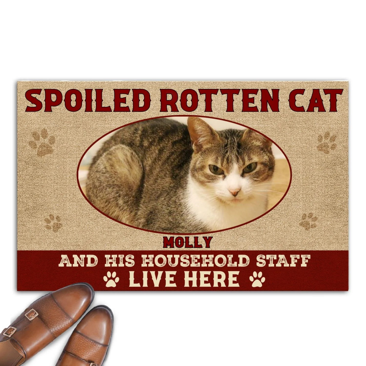 Spoiled Cats Live Here Photo - Personalized Custom Doormat - Image 5