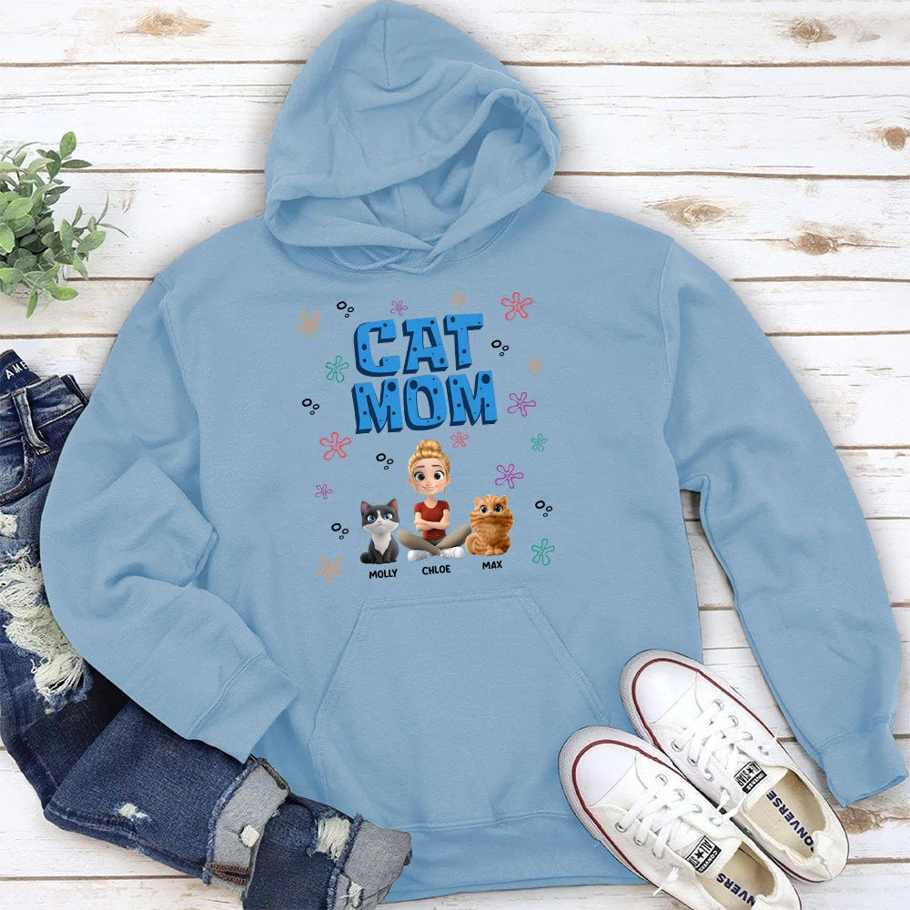 Sponge Cat Mom - Personalized Custom Hoodie - Image 4