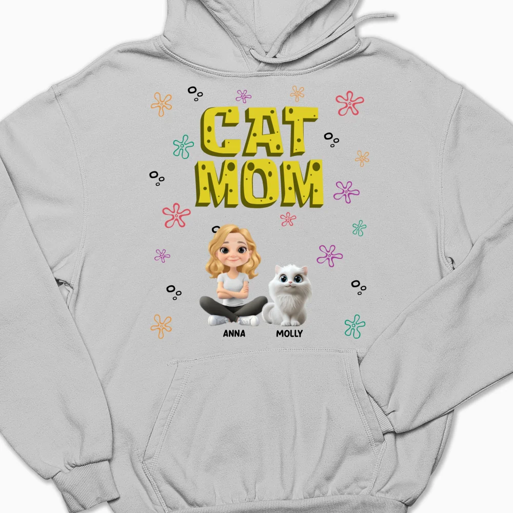 Sponge Cat Mom - Personalized Custom Hoodie - Image 7