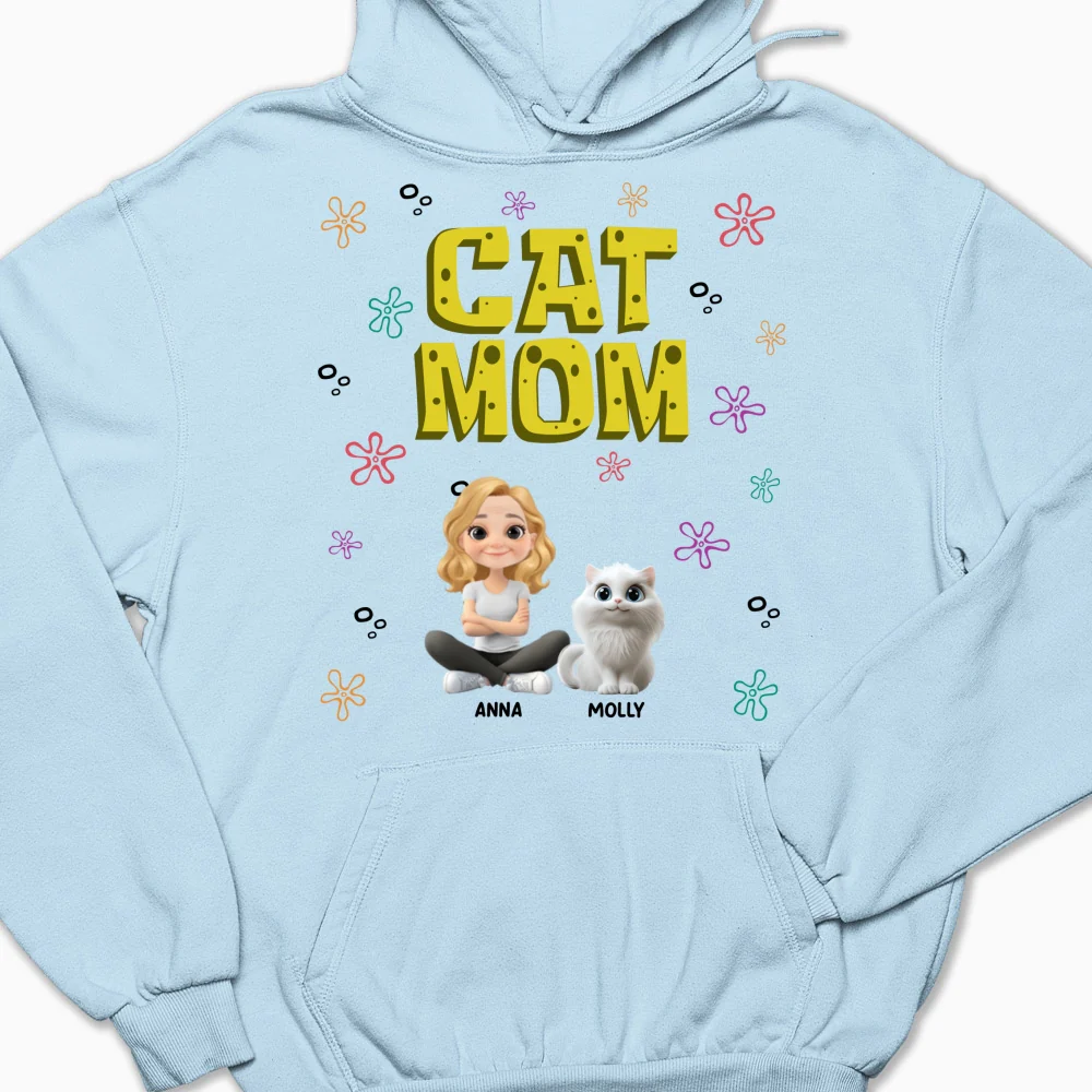Sponge Cat Mom - Personalized Custom Hoodie - Image 8
