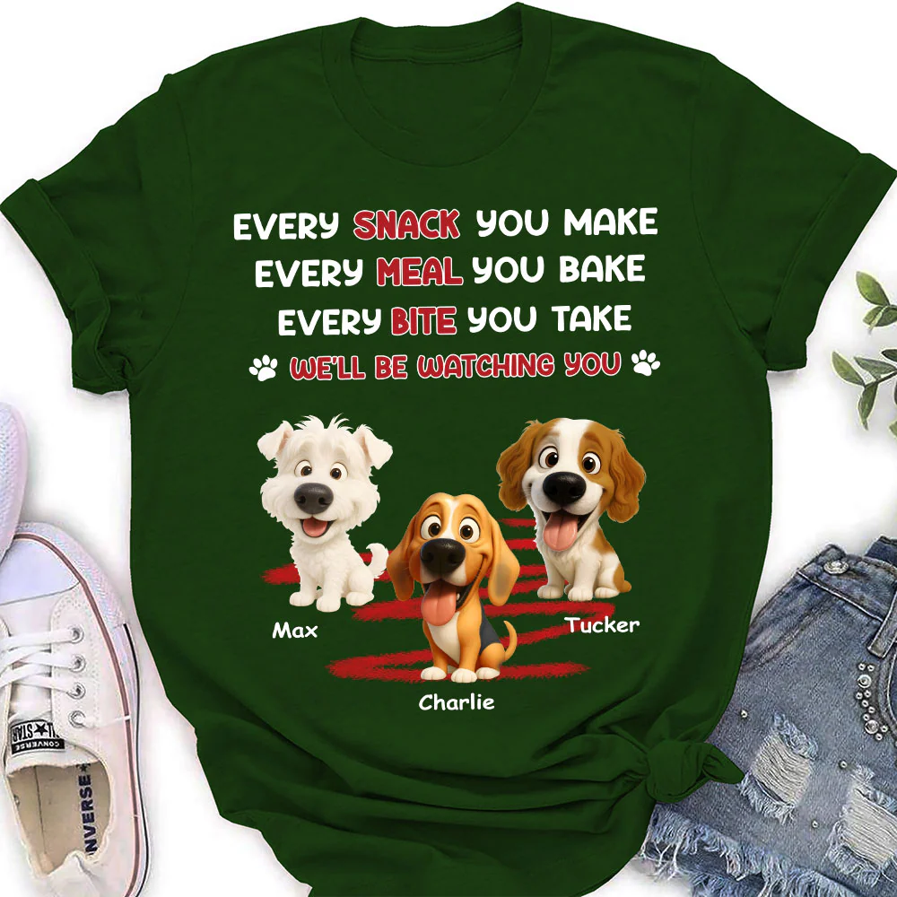 Watching You Forever - Personalized Custom Women's T-shirt - Image 5