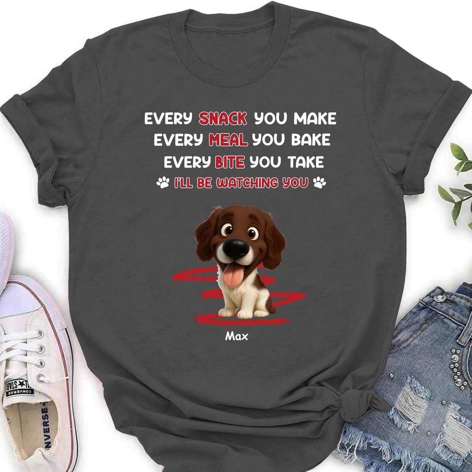 Watching You Forever - Personalized Custom Women's T-shirt - Image 9