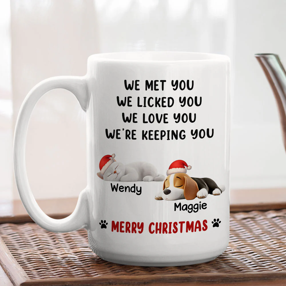 We Licked And Love You Ver Pet Christmas - Personalized Custom Coffee Mug - Image 3