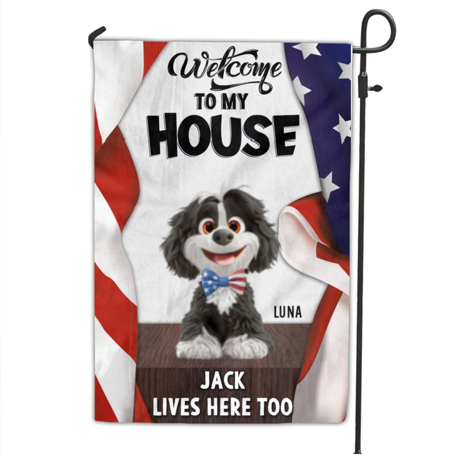 Welcome To American Pet House - Personalized Custom Flag - Image 6