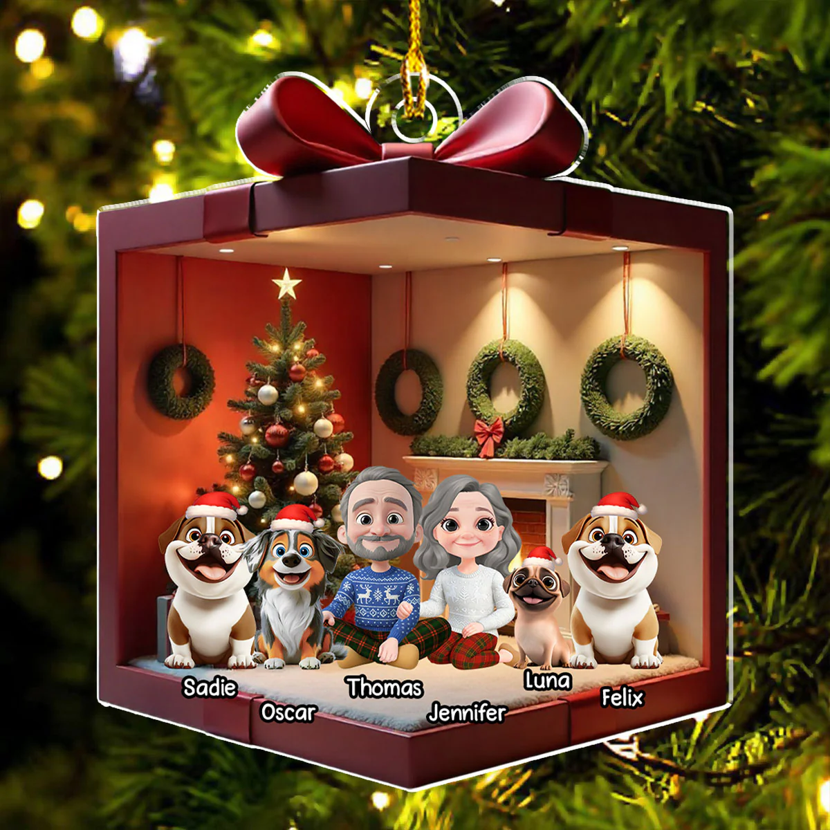 You Me Dog - Personalized Custom Acrylic Ornament - Image 4