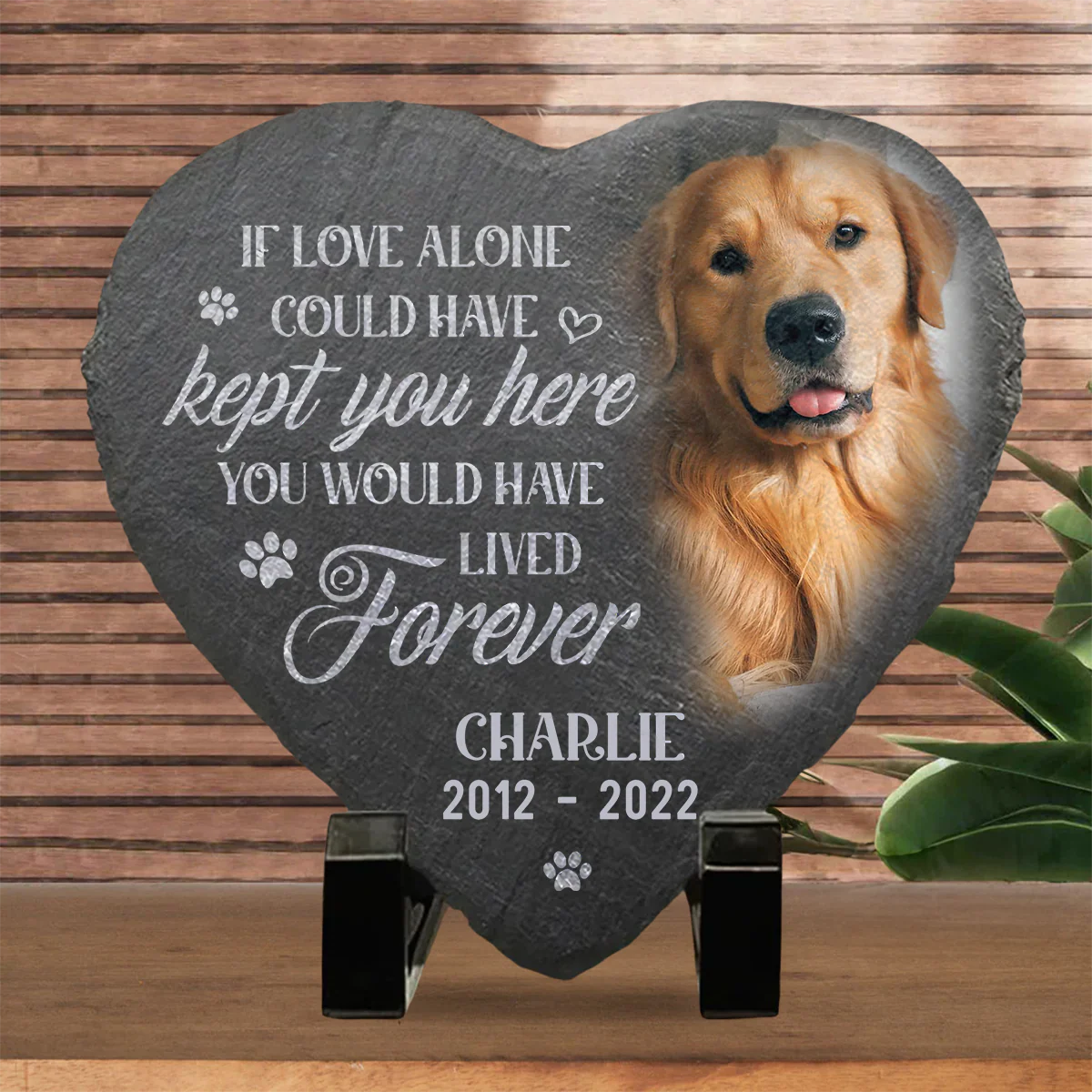 You Would Have Lived Forever - Personalized Custom Heart Shaped Stone - Image 3