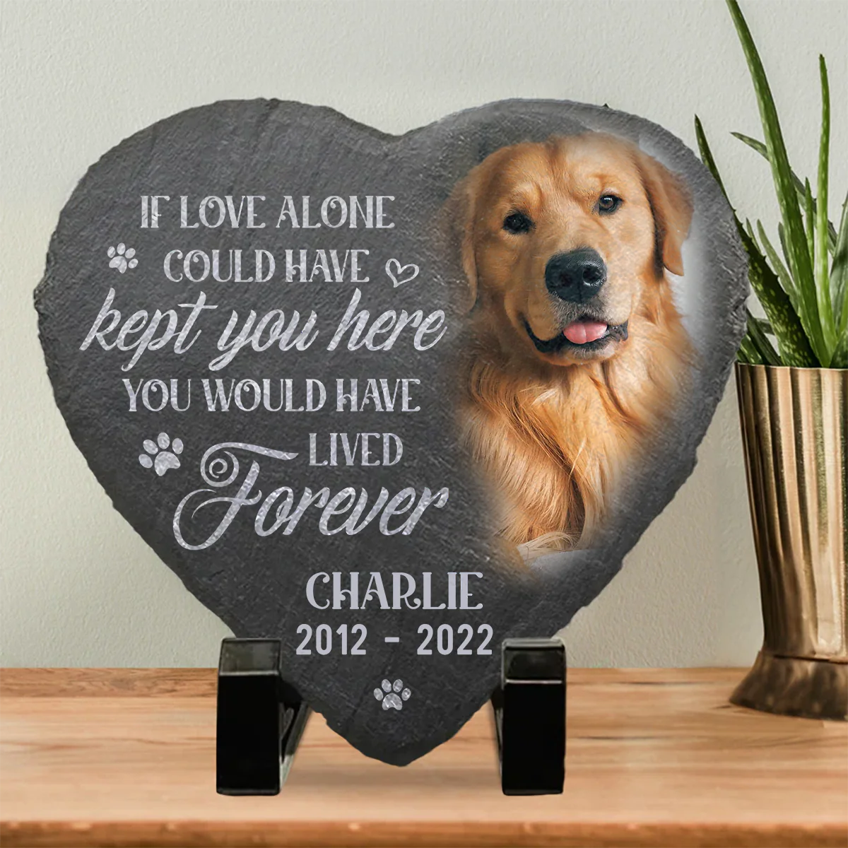 You Would Have Lived Forever - Personalized Custom Heart Shaped Stone - Image 4